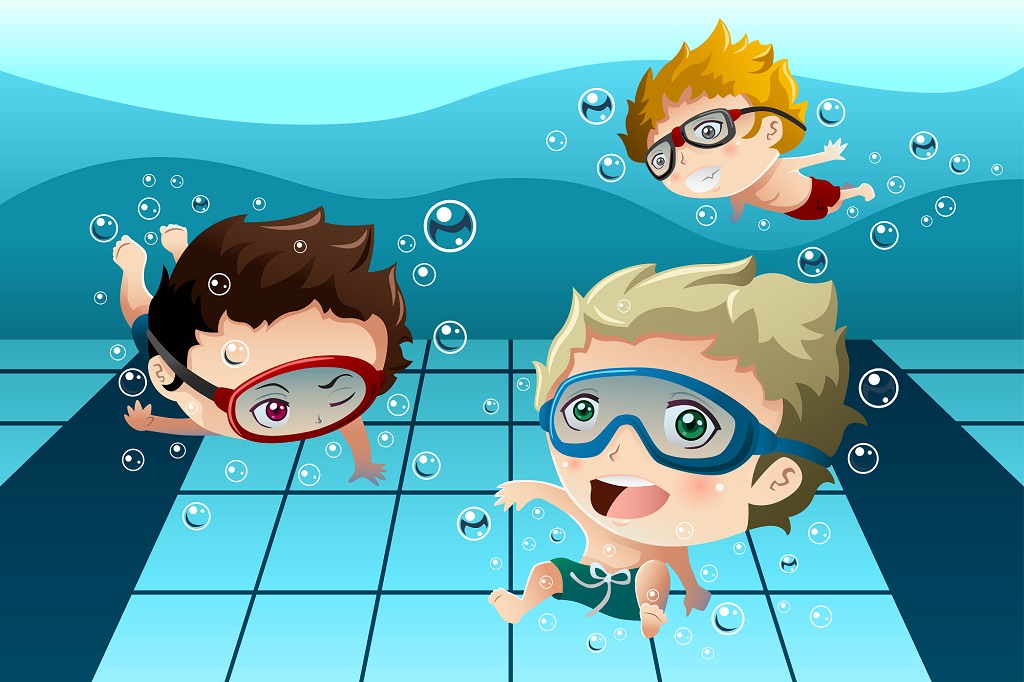 Summer intensive swimming course for children