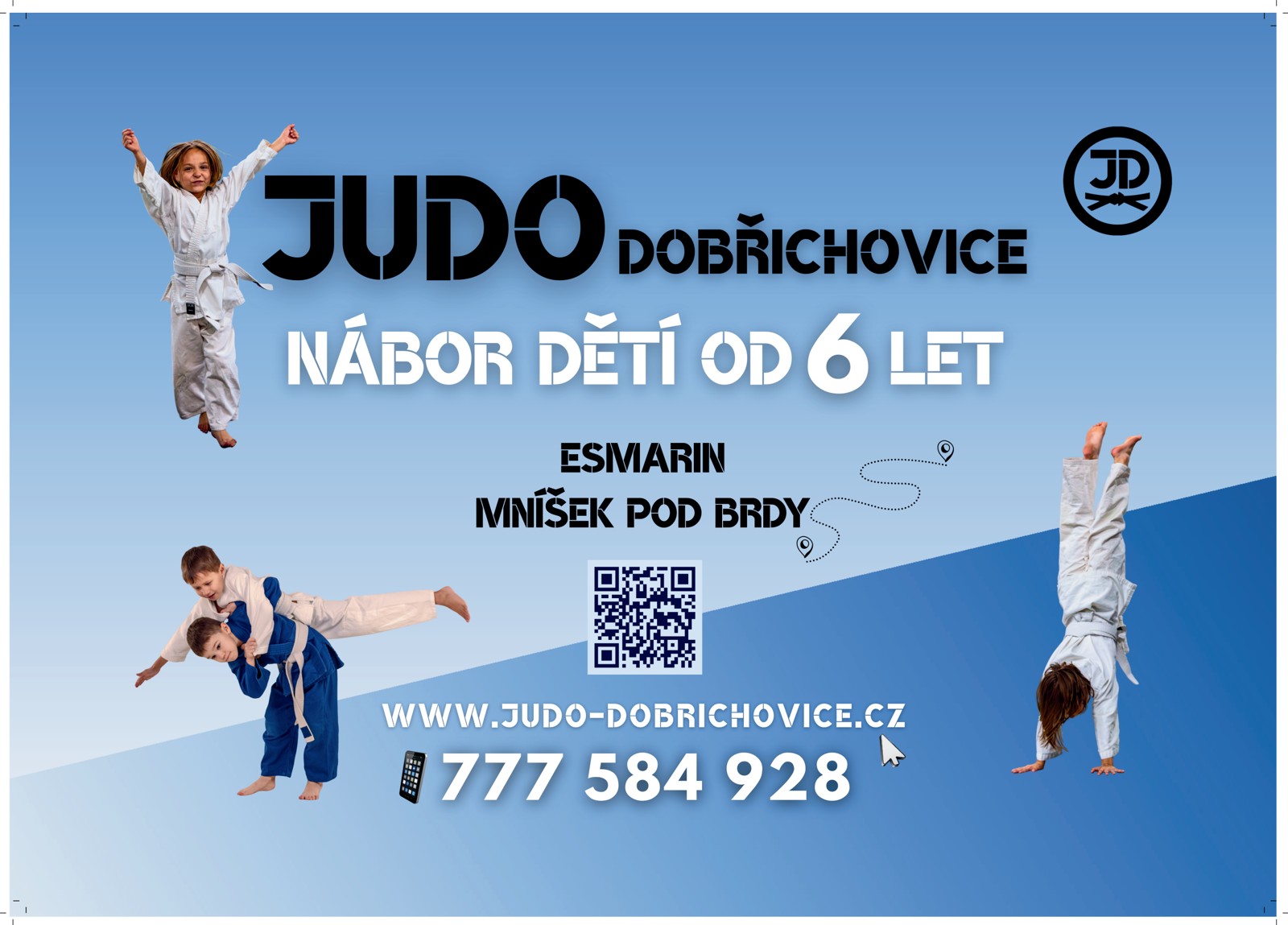 Judo Dobřichovice – nábor dětí v Esmarinu v Mníšku pod Brdy